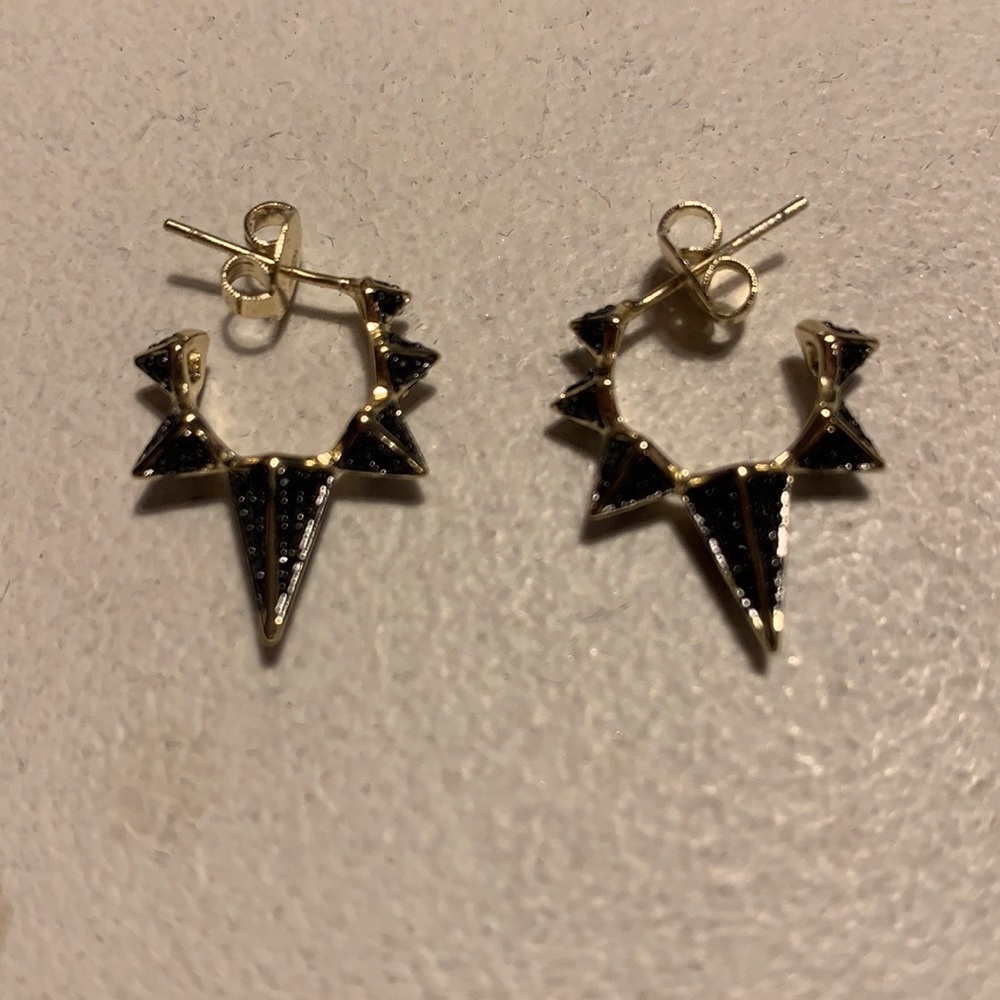 Melinda Marie Gabriella spiked earrings.